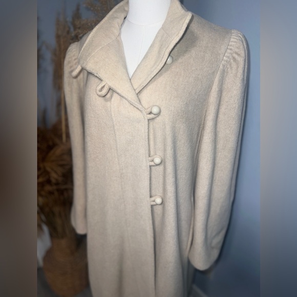 VINTAGE ALORNA WOOL LONG JACKET - Picture 6 of 8